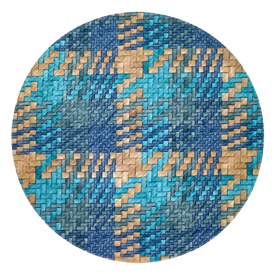 Nantucket Blue/Turquoise Round Placemat