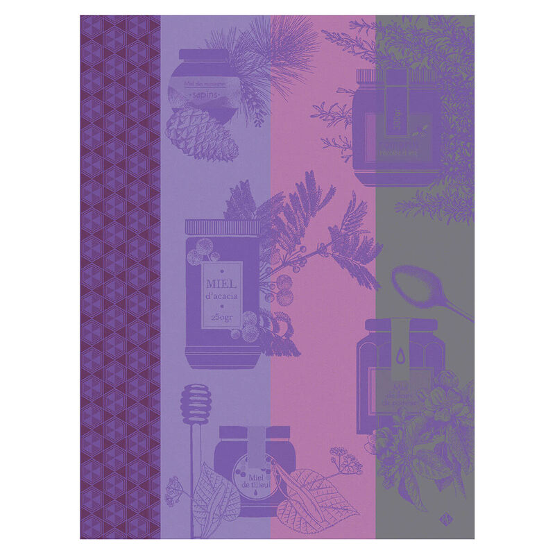 Miel De Fleurs Purple Tea Towel