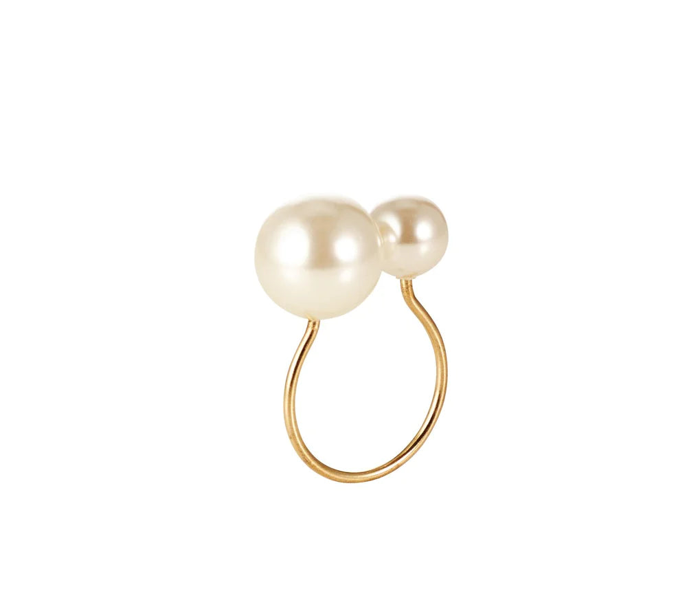 Pearl Ivory Gold Napkin Ring