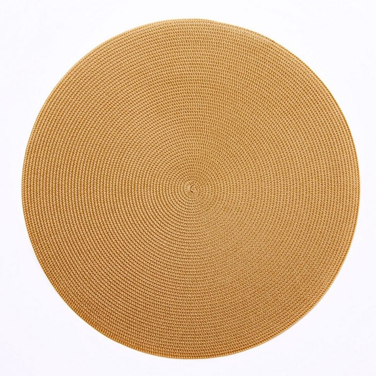 Linen Braid Gold Round Placemat
