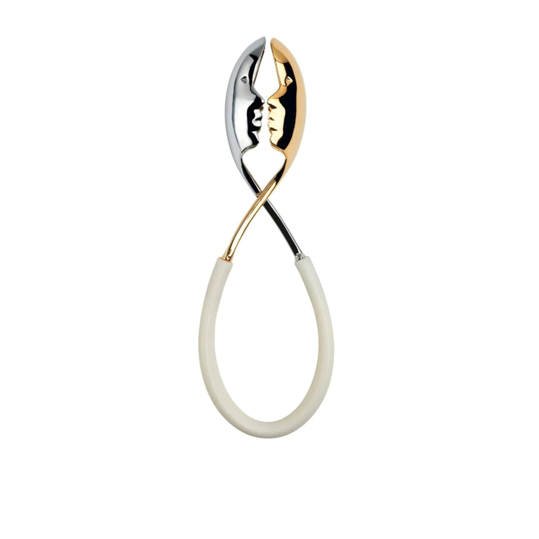 Kiss White Tongs in Silver and Gold