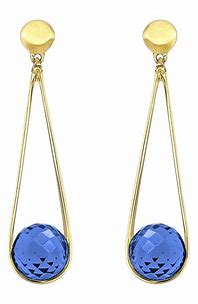 Mini Ipanema Gold and Midnight Blue Earrings