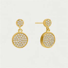 Petite Pave Droplet Earrings