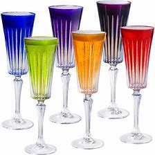 Onyx Flute Stems Assorted Set of 6