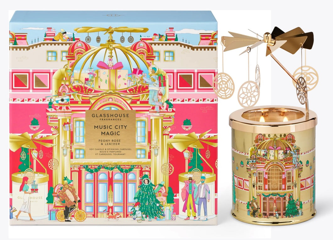 Music City Magic Candle Spinning Carousel Gift Set