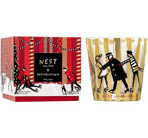 Holiday Drawbertson 3 Wick Candle