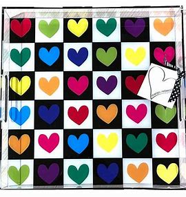 Large Tic Tac Love Acrylic Tray 15x15