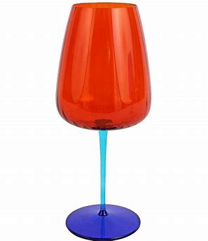 Pompidou Orange Wine Glass