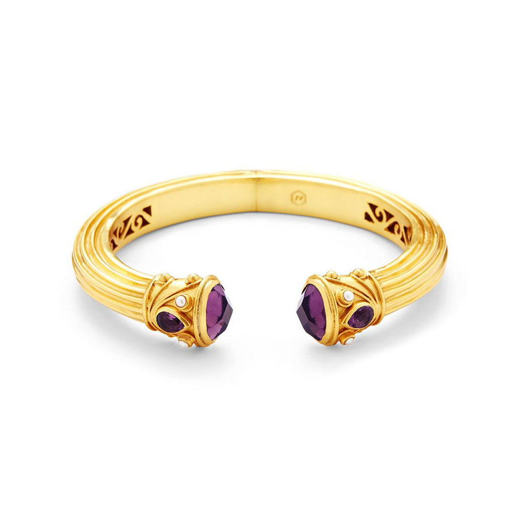 Byzantine Demi Amethyst Purple Hinge Cuff