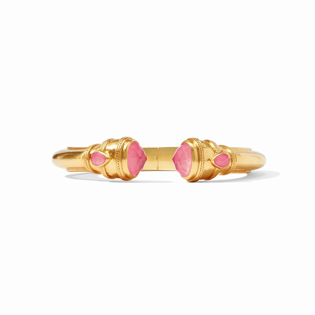 Cannes Demi Cuff Gold Iridescent Peony Pink