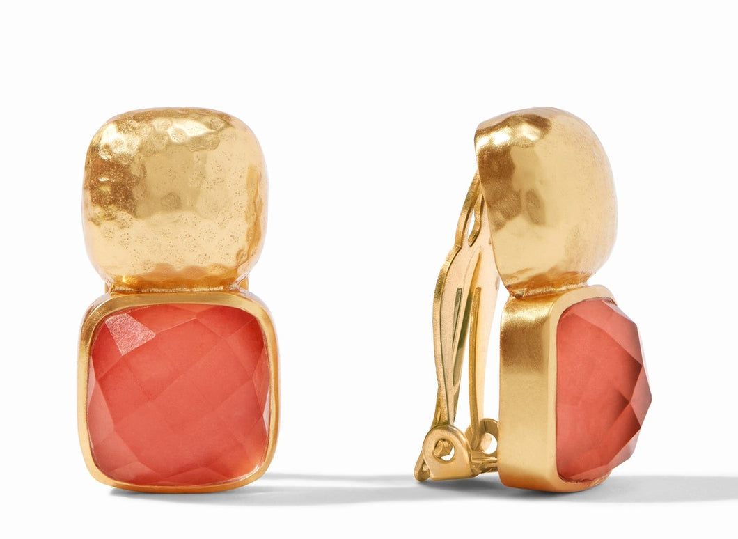 Catalina Clip Gold-Iridescent Coral Color