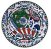 Victoria Garden Blue/Green/Red Salad Plate