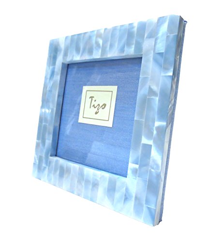 Mother of Pearl  Blue Frame 3 x 3