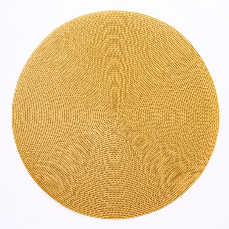 Linen Braid Marigold Round Placemat