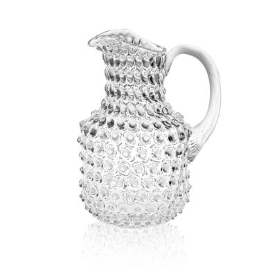 Clear Hobnail Square Pitcher