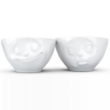 Tassen Happy and Oh Please! Faces White Porcelain Bowl Set