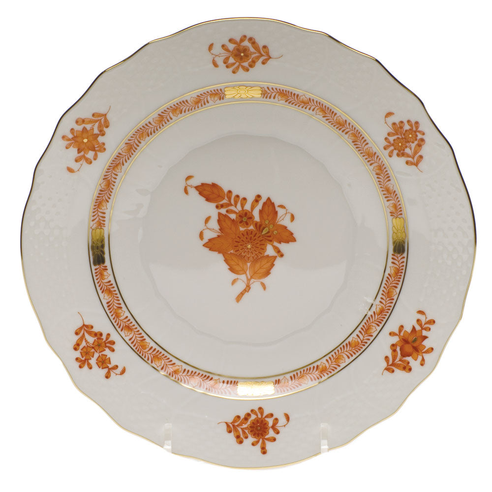 Chinese Bouquet Rust Salad Plate