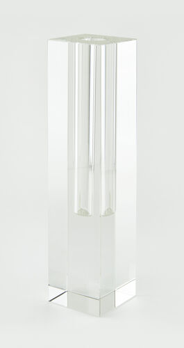 Crystal Tall Slim Rectangular Bud Vase