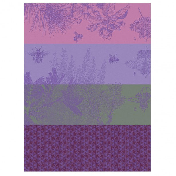 Meil De Fleurs Purple Tea Towel